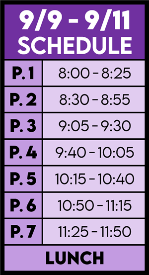 Week 1 Schedule 